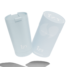 IZY Koffie Beker - Blauw - Thermos mug - Koffiebeker to go - Thermosbeker - RVS 6 uur warm 350ML