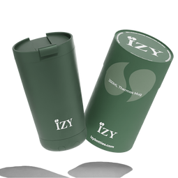 IZY Koffie Beker - Groen - Thermos mug - Koffiebeker to go - Thermosbeker - RVS 6 uur warm 350ML