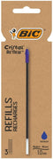 BIC Cristal Re'New balpenvulling, medium, 3 st, blauw