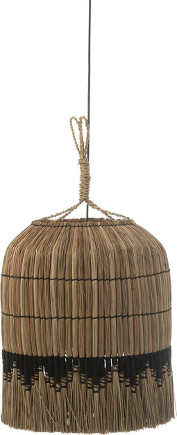 J-Line hanglamp Motief - gras - naturel/zwart