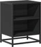 vidaXL - Nachtkastjes - 2 - st - 40x31x50 - cm - bewerkt - hout - en - metaal - zwart