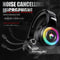 J-ANKKA F2 RGB over-ear koptelefoons - gaming headset met microfoon voor Nintendo Switch - PS4/PS5 - PC/Laptops - Xbox One - Zwart