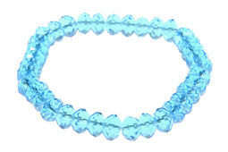 J-Line armband Elastiek - nepbont - azuurblauw