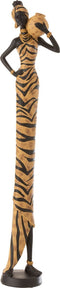 J-Line Afrikaanse Vrouw Zebra Poly Zwart/Bruin