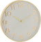 J-Line Arabische Cijfers klok - kunststof - goud - Ø 39 cm - woonaccessoires