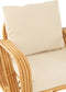 J-Line armstoel + kussen - jute/textiel - naturel/wit