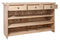 J-Line barkast - 3 laden + 3 planken - hout - naturel