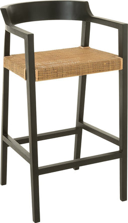 J-Line barstoel Emma - hout - zwart/bruin