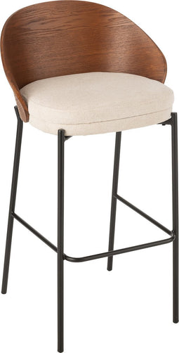 J-Line barstoel Lone - multiplex/metaal - bruin/beige