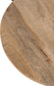 J-Line bartafel Rond - hout/metaal - naturel/zwart