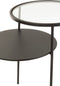 J-Line Bijzettafel 2 Niveau Metaal/Glas Zwart Small