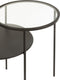 J-Line Bijzettafel 2 Niveau Metaal/Glas Zwart Small