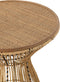 J-Line bijzettafel Rond Groeven - rotan - naturel