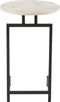 J-Line Bijzettafel Rond Marmer/Ijzer Wit/Zwart