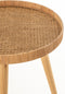 J-Line bijzettafel Rond Tripod - hout - naturel - set van 2