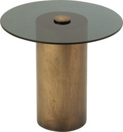 J-Line bijzettafel Soni - ijzer/glas - zwart/brons