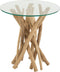 J-Line bijzettafel Takken Teak - hout/glas - naturel