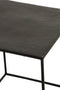 J-Line bijzettafel Vierkant Oxidize - aluminium/ijzer - zwart/groen - set van 2