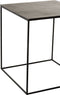 J-Line bijzettafel Vierkant Oxidize - aluminium/ijzer - zwart/groen - set van 2