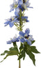 J-Line bloem Delphinium - kunststof - lichtblauw - 12 stuks