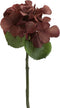 J-Line bloem Hydrangea - kunststof - bruin - small - 12 stuks
