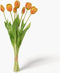 J-Line bloemenboeket Tulpen 7 stuks - kunststof - oranje/geel - large