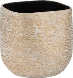 J-Line bloempot Audrey - keramiek - champagne - small - Ø 18.5 cm