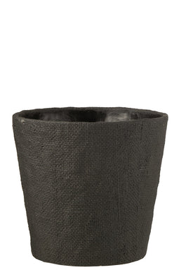 J-Line Bloempot Bar Cement Zwart Extra Large