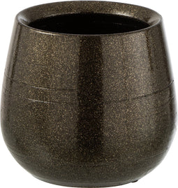 J-Line bloempot Blinkend - keramiek - groen/goud - small - Ø 16 cm