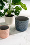 J-Line bloempot Bol - keramiek - roze - small - Ø 12.00 cm - 2 stuks