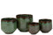 J-Line bloempot Flek - keramiek - bruin - medium - Ø 20.00 cm