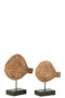 J-Line bloempot Flek - keramiek - bruin - medium - Ø 20.00 cm