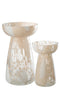 J-Line bloempot Flek - keramiek - bruin - medium - Ø 20.00 cm