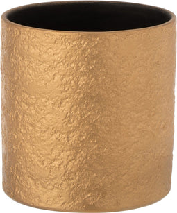 J-Line bloempot Gatsby - keramiek - goud - medium - Ø 16.5 cm