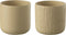 J-Line bloempot Gen - keramiek - beige - large - 2 stuks - Ø 18.5 cm