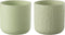 J-Line bloempot Gen - keramiek - pistache - XL - 2 stuks - Ø 20.5 cm