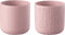 J-Line bloempot Gen - keramiek - roze - large - 2 stuks - Ø 18.5 cm