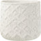 J-Line bloempot Geruit - cement - wit - large - Ø 33 cm