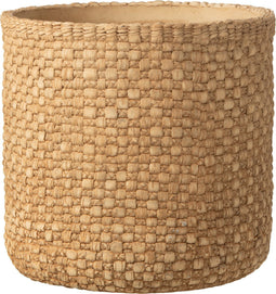 J-Line bloempot Gewoven - cement - beige - Ø 27 cm