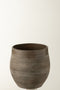 J-Line bloempot Gio - keramiek - bruin - large - Ø 29.00 cm