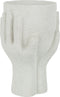 J-Line bloempot Handen - cement - wit - large - Ø 14 cm