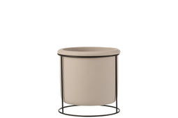 J-Line Bloempot Hangend voor binnen - cement - taupe - small - Ø 16 cm - woonaccessoires