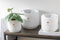 J-Line bloempot Kat - cement - wit/goud - large - Ø 19.00 cm