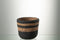J-Line bloempot Kenia - keramiek - zwart/bruin - medium - Ø 17.50 cm