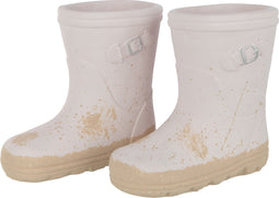 J-Line bloempot Laars - cement - roze - 2 stuks - Ø 11 cm