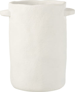 J-Line bloempot Lang Hangend Gustave - cement - wit - 29.5 cm hoog
