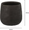 J-Line bloempot Oneffen - keramiek - zwart - large - Ø 23 cm