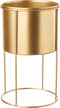 J-Line bloempot Op Voet - metaal - goud - large - Ø 18 cm