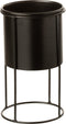J-Line bloempot Op Voet - metaal - zwart - small - Ø 11 cm