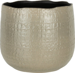 J-Line bloempot Patroon - keramiek - lichtgrijs - extra large - Ø 32.00 cm